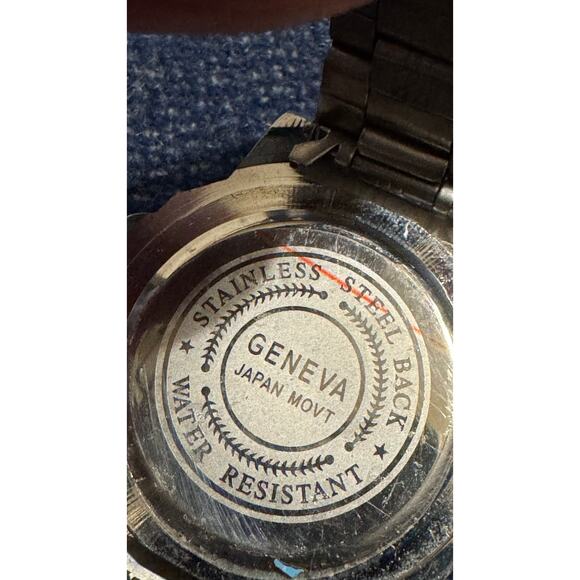 Geneva Wristwatch Water Resistant Japanese Movement